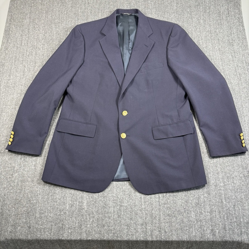 VTG Polo University Club Ralph Lauren Navy Blazer Gold Buttons USA Sz Unknown
